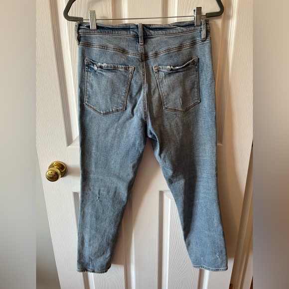 LOFT Modern Skinny Crop Distressed Girlfriend Jeans sz 29 - Picture 4 of 9